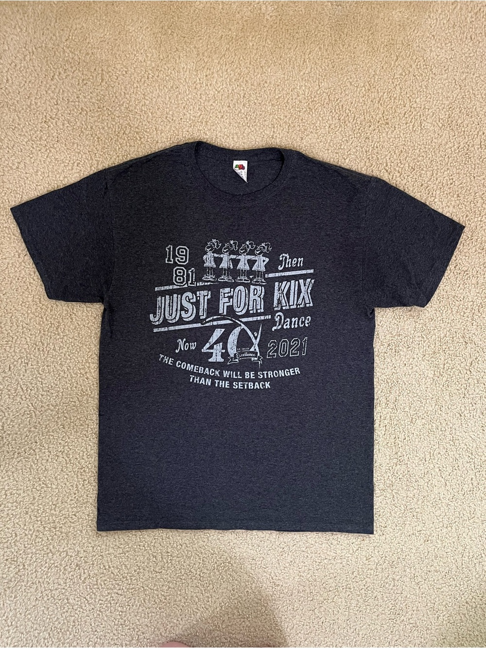 Just for Kix Dance Graphic 40th Anniversary T-Shirt - Adult Medium